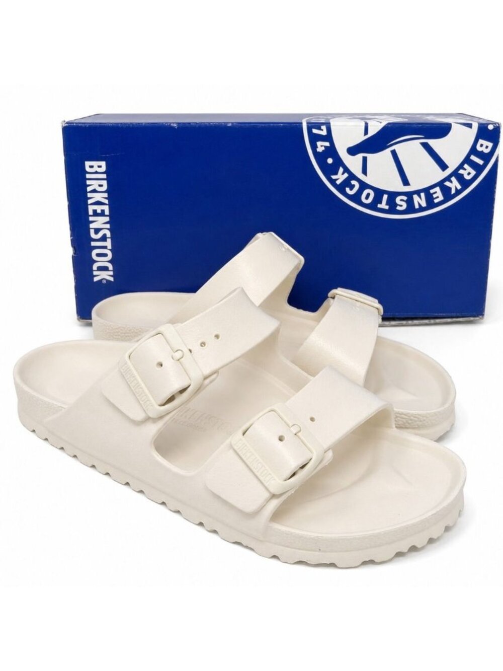 Birkenstock Arizona EVA Women's Eggshell Waterproof Slide Sandals Size 38 EU